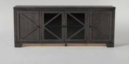 TV CREDENZA WITH HDF LAMINATED BOARDS,  2 HDF PANEL AND 2 GLAZED PANEL DOORS (1460 X 400 X 800)
