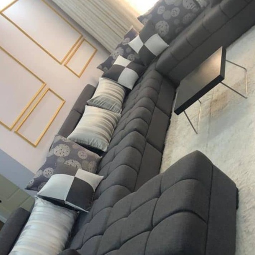 3 no of 2 seater high armless permanent cushion and 1 no corner piece high back upholstery sofa either in fabrics or leather